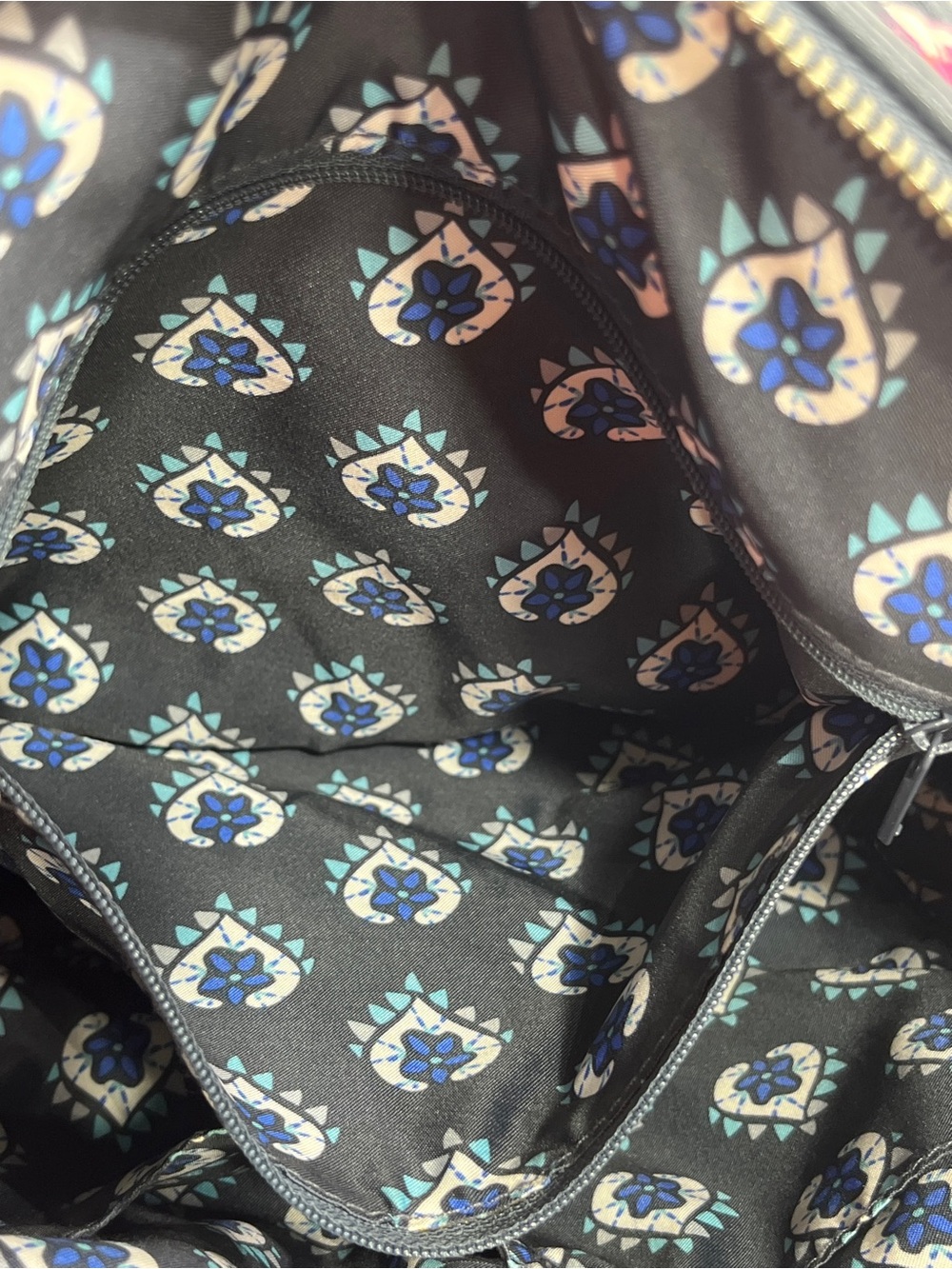 Vera Bradley Quilted Floral Shoulder Tote in Navy - Picture 11 of 16